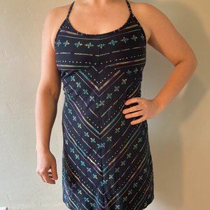 SOLD Patagonia - Active Dress - Black with tribal design - M